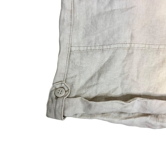 Sanctuary Standard Surplus 100% Linen Shorts Plus Size 24W Beige Khaki NWT - Picture 5 of 7